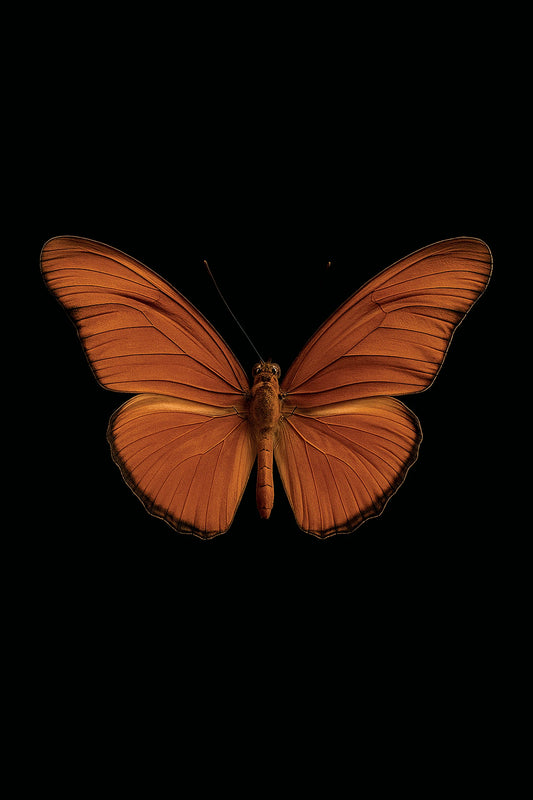 Scientific illustration of the Julia Butterfly (Dryas iulia)