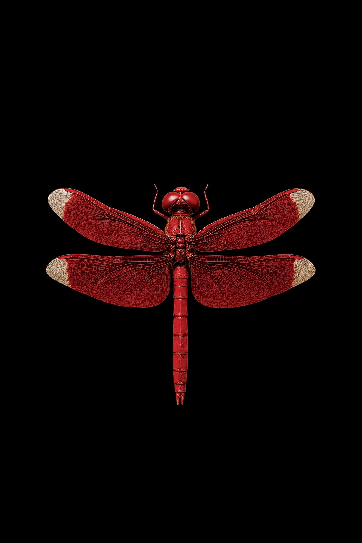 Scientific illustration of the Fulvous Forest Skimmer dragonfly (Neurothemis fulvia)