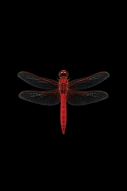Scientific illustration of the Scarlet Dragonfly (Crocothemis erythraea)