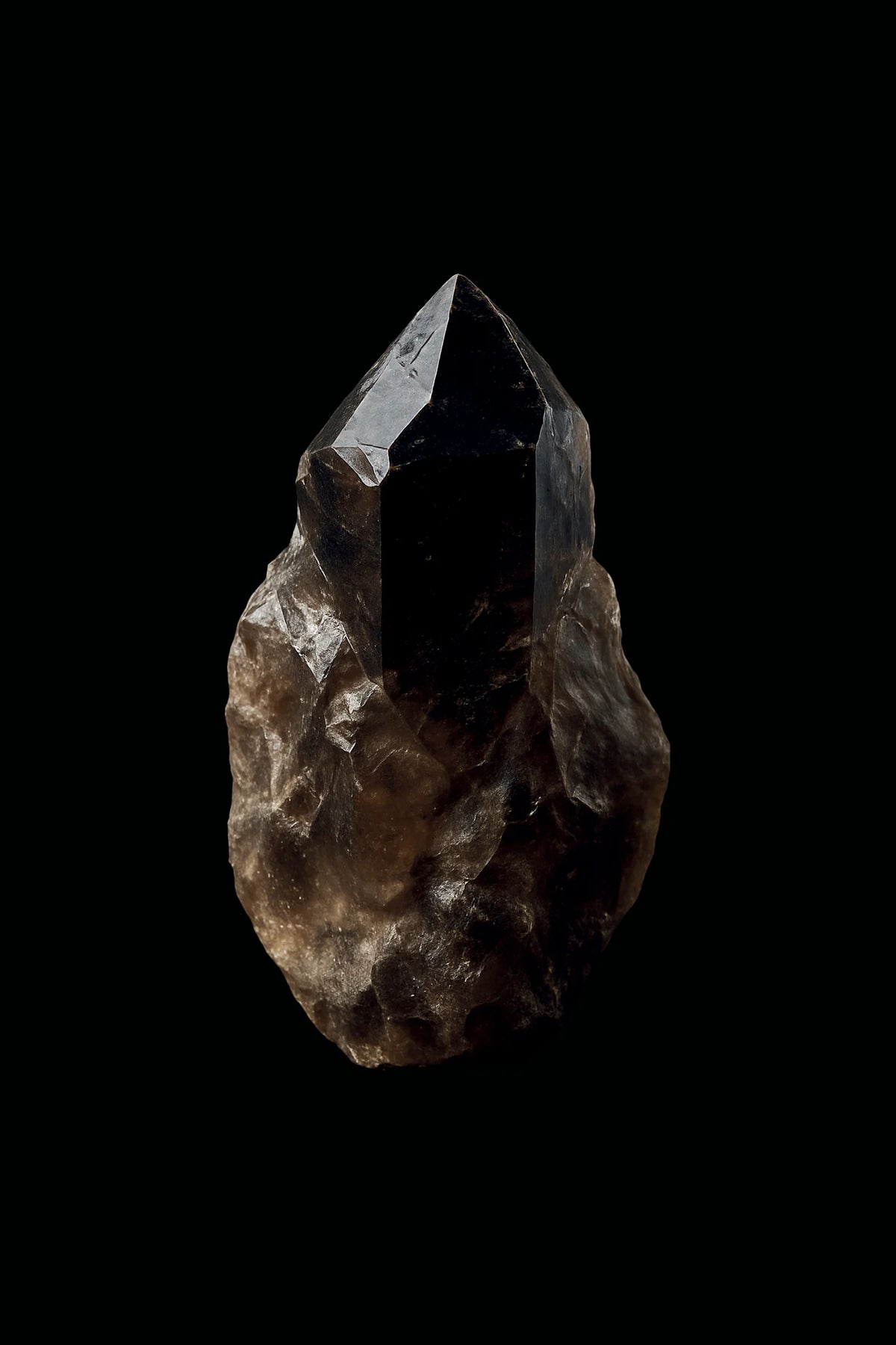 Scientific mineral illustration of Smoky Quartz