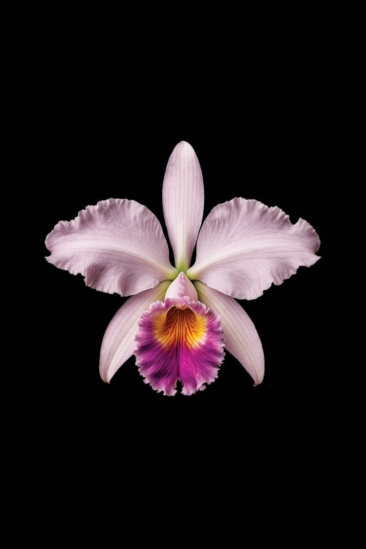 Scientific illustration of the Easter Orchid (Cattleya mossiae)