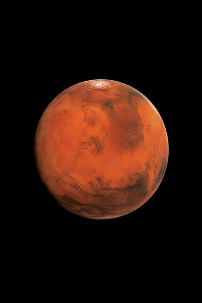 Astronomical illustration of Mars