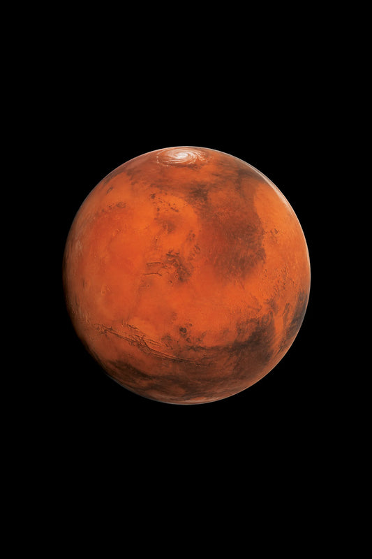 Astronomical illustration of Mars
